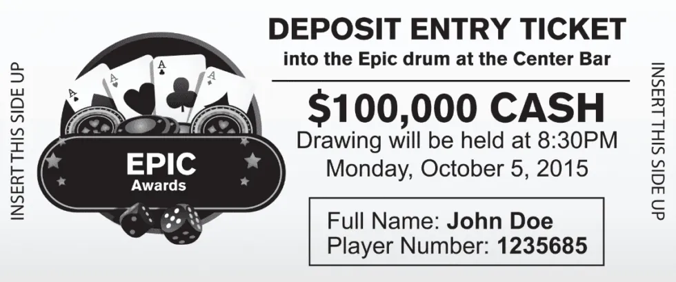 Drawing entry promotion coupon