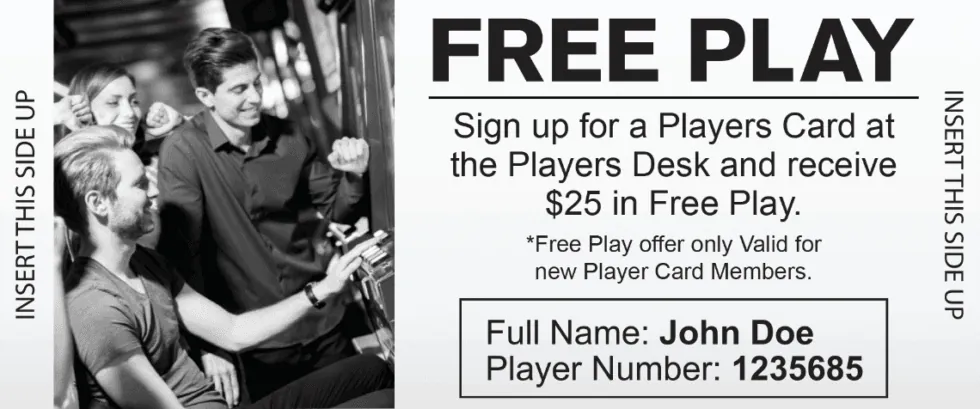 Free play promotion coupon