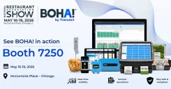 BOHA! by TransAct at the National Restaurant Association Show 2026 Booth 7250, featuring connected back-of-house operations technology for foodservice teams.